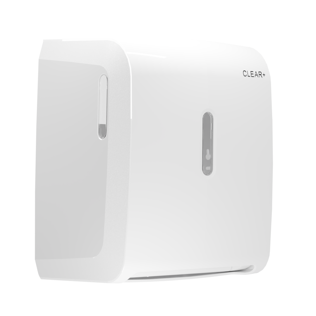 Clear+ Kéztörlőtekercs-adagoló, fehér